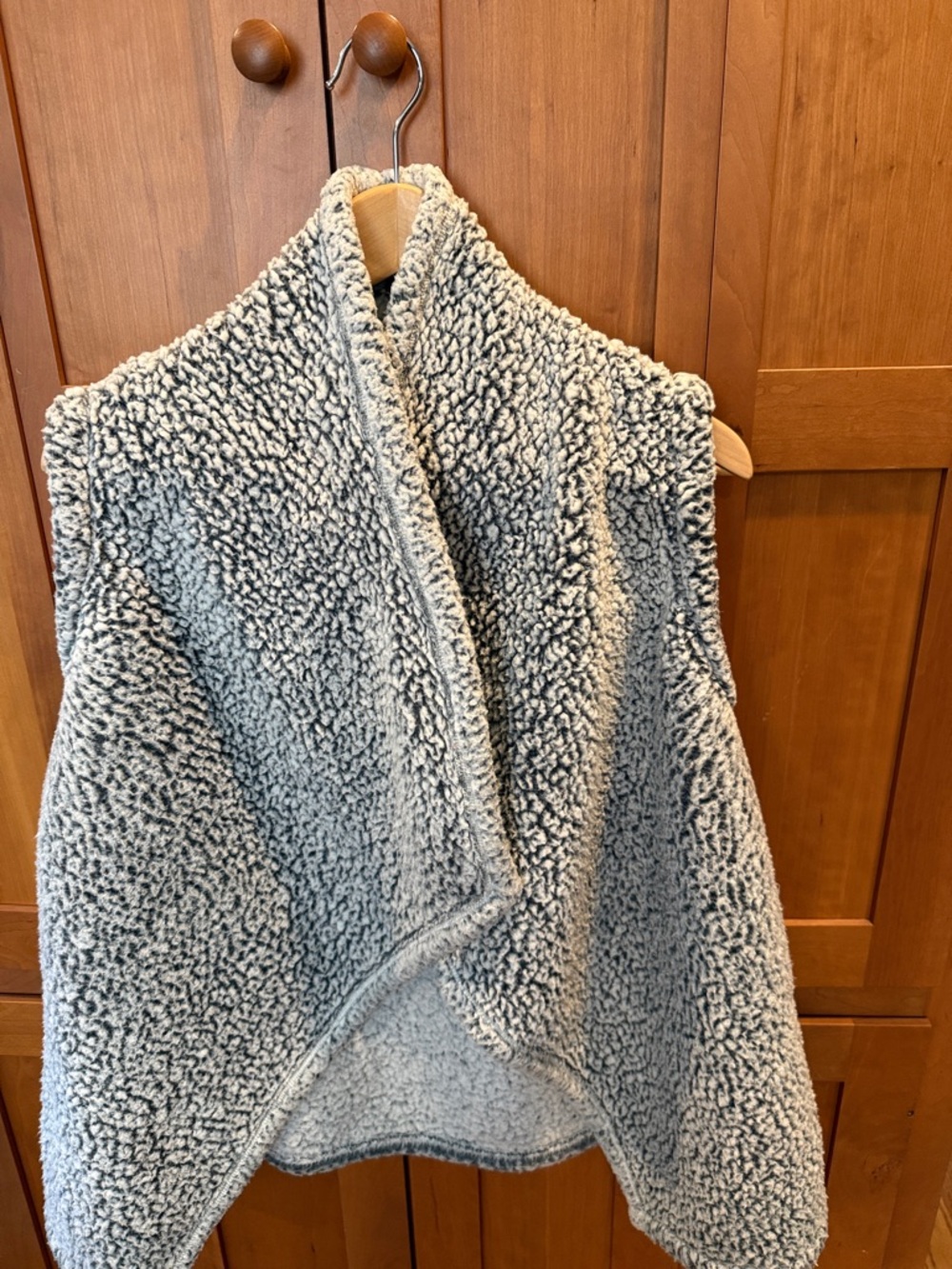 Eddie Bauer Light Gray Sherpa Vest